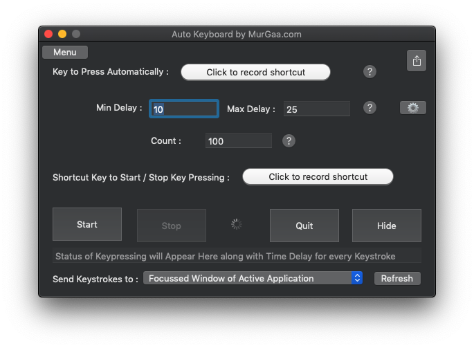 Auto Key Presser For Macintosh